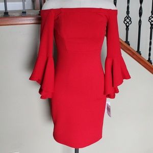 CORE SOCIAL: Red Bell Selves Cocktail Dress